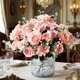 thumbnail image 4 of Ramo de rosas, peonías e hortensias artificiales de seda | Arreglo floral artificial para la decoración de mesas de boda en el hogar, 4 of 9