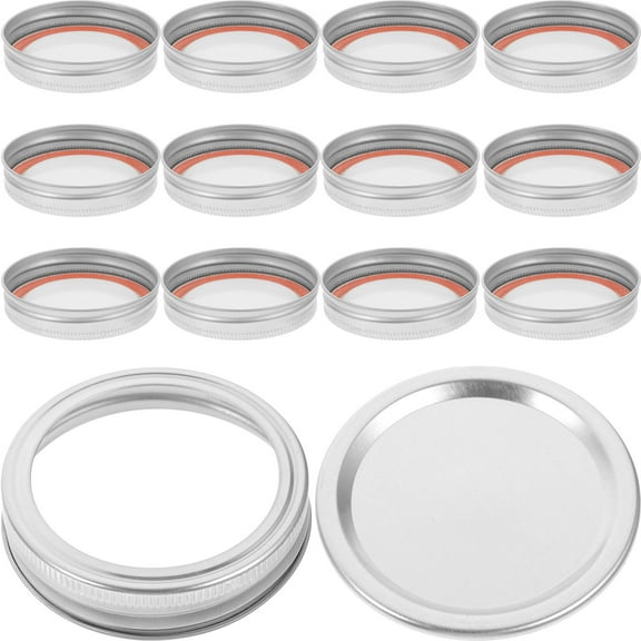 WHAMVOX 20 Sets Replacement Canning Jar Lid with Rings Round Jar Split Type Jar Lids