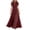 Wine 06, variant on Karymi Spring Dresses for Women 2026 Chiffon Maxi Formal Dress, Lace Trim Mock Neck Keyhole Puff Short Sleeve Satin Waistband Flowy A Line Bridesmaid Evening Gown Dresses for Women