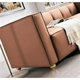 thumbnail image 3 of Velvet Sofa with Tufted Low Back Design, Elegant 3 Seater Couch, 3 of 4