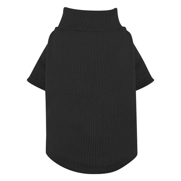 CICRKHB Dog Clothes Pet Winter Stripe Color Bottoming Dog Costumes Pet Dog Cat Clothes Vest Shirt Pet Supplies Black