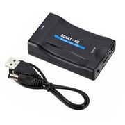 1080p / 720p HDMI SCART To HDMI Composite Video Scaler Converter Audio Adapter for DVD TV