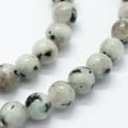 thumbnail image 3 of 1Strand Natural Sesame Jasper/Kiwi Jasper Beads Strands Round 4mm Hole: 0.6mm 95pcs/strand 14.76 inch(37.5cm), 3 of 3