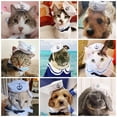 thumbnail image 5 of Disfraz de marinero para mascotas, para gatos, perros pequeños, sombrero de marinero para gatos de Halloween con cuello de corbata, traje azul marino para perros, ropa de Cosplay, 5 of 5