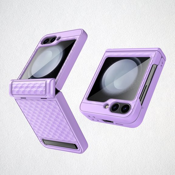 for Samsung Galaxy Z Flip 6 Case, Built-in Screen Protector & Hinge Protection, Slim Fit Military Shockproof Full Body Protective Hard PC Cover Case for Galaxy Z Flip 6, Purple