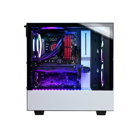 CyberPowerPC - Gaming Desktop - Intel Core i7-8700K - 32GB Memory - NVIDIA RTX 2070 - 2TB HDD + 480GB SSD - White