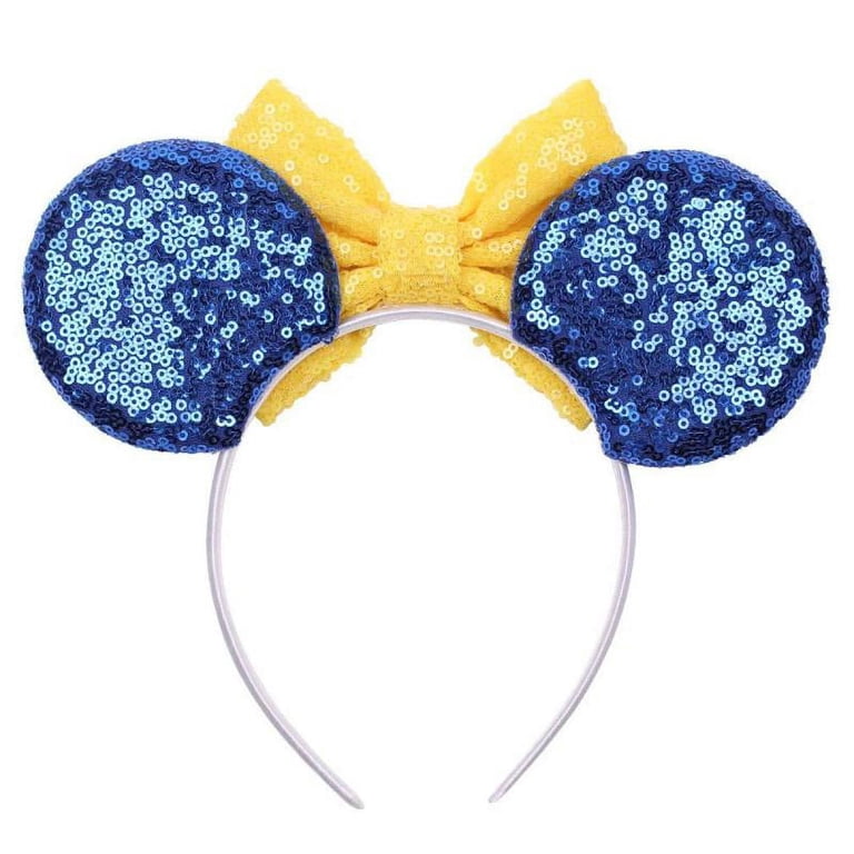 AQOKKA Mouse Ears Headband With Sparkly Bow - Minnie Ears Cosplay Hair Accessory For Parties, Theme Parks 3 thumbnail image