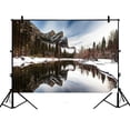 thumbnail image 1 of BSDHOME 7x5ft Mountain Lake Trees Backdrops, Yosemite National Park Scenery Nature Photography Backdrops Polyester Photo Background Studio Props, 1 of 3