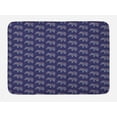 thumbnail image 1 of Bohemian Bath Mat, Wildlife Themed with Colorful Ornaments Oriental Motifs, Plush Bathroom Decor Mat with Non Slip Backing, 29.5" X 17.5", Dark Indigo and Multicolor, by Ambesonne, 1 of 2