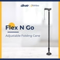 thumbnail image 2 of Drive Medical Flex N Go Canne de Marche Pliable Réglable 39.5 Pouces, Noir, 2 of 8