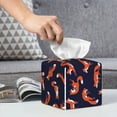thumbnail image 6 of Gukieu Foxes In Different Poses Print Leather Tissue Box, PVC Waterproof Velcro Opening and Closing Square Tissue Box Holder, Suitable for Home and Office Decoration, 6 of 7