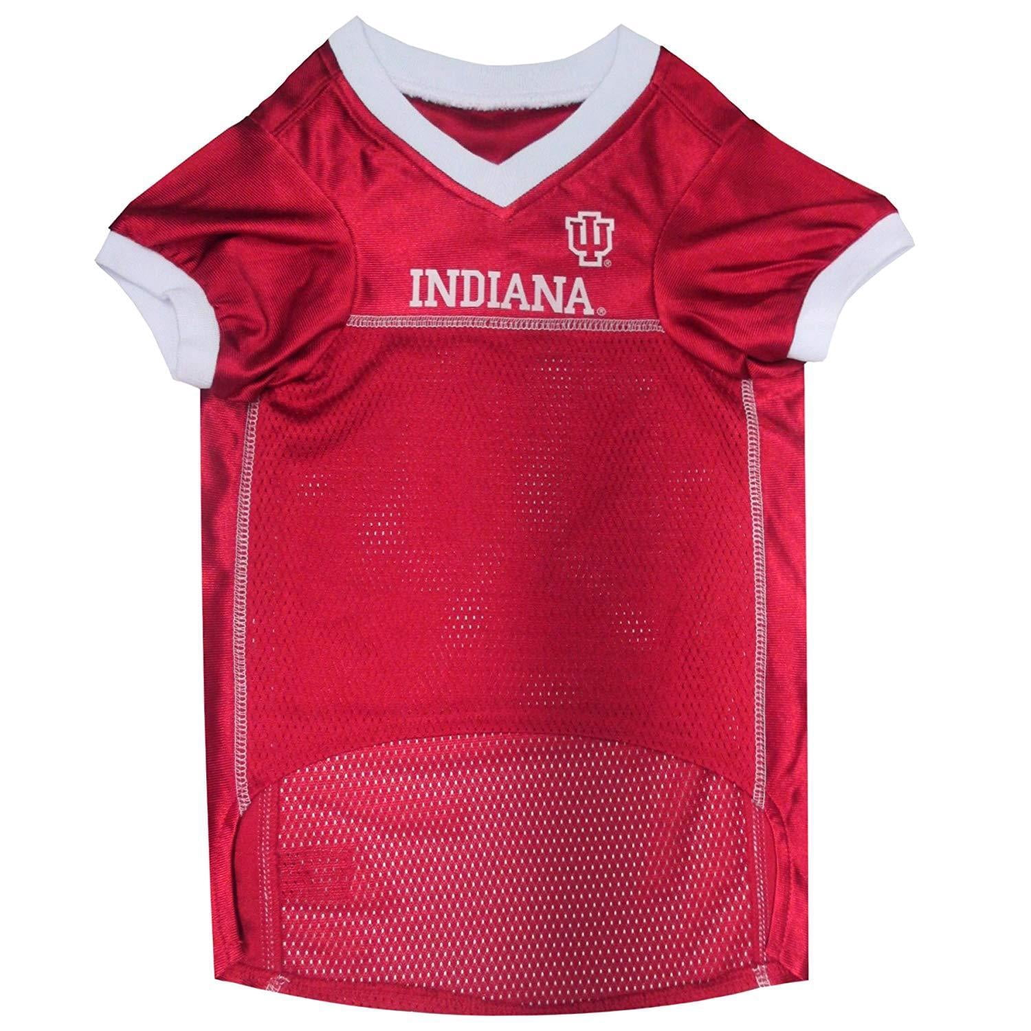 Pets First Collegiate Indiana Hoosiers Football/Basketball Mesh Jersey for Pet Dog. available in 40+ Teams - Small