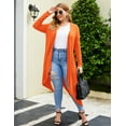 thumbnail image 6 of Weardear Women's Plus Size Cardigan Long Sleeve Open Front Drape Cardigans Lightweight Long Duster, 6 of 7