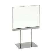 Econoco - PK57P12 - 5 1/2"H x 7" L Acrylic Chrome Twin Stem Sign Holder for Counter - Sold in Pack of 12