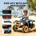 thumbnail image 5 of KEEPSUN 24V Kids ATV, Ride on Toys for Toddlers, 4 Wheeler Electric Quad with Music, Spring Suspension, LED Lights, 2 Storage Racks, Ride On Car Gift for Boys Girls Ages 2-4 - Blue, 5 of 7
