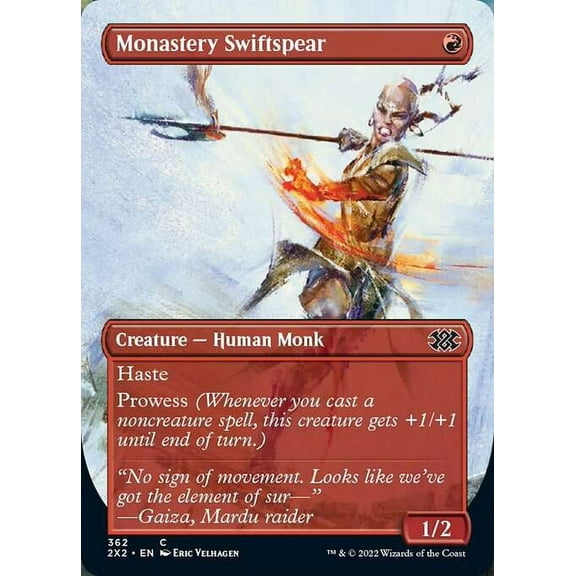 MtG Double Masters 2022 Common Monastery Swiftspear (Alternate Art Borderless)