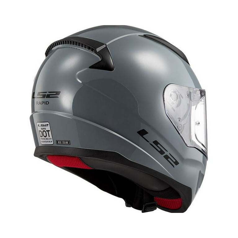 CASCO Integrale LS2 FF353 RAPID XTREET nero rosso moto strada scooter