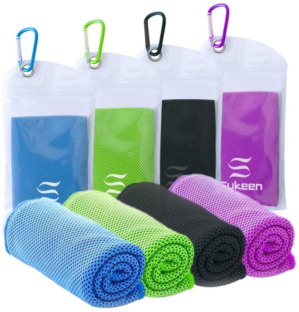 Microfiber Towel for Instant Cooling Relief SYOURSELF Cooling Towel 40 x 12- Snap Cooling Towels Gym Sports Blue Soft Breathable Chilly Towel for Yoga Golf Workout Ice Towel Fitness,Running