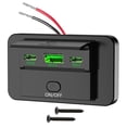 thumbnail image 3 of TISHITA Car USB r 12V/24V Quick Socket for Marine Boats Motorcycle Green Light, 3 of 7