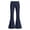 #00-Navy, variant on Girls Flare School Uniform Pants Kids Wide Leg Bell Bottoms Mid Rise Elastic Waist Loose Back To School Casual Pants with Pockets, Gold, 9-10 Years