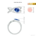 thumbnail image 4 of ANGARA Natural Criss Cross Pear Shaped 1.1 ct Tanzanite Ring with Diamonds in 14K White Gold for Women (Size-8x6mm) | December Birthstone, Anniversary, Jewelry Gift for Women | Natural Tanzanite Ring, 4 of 8