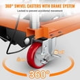 thumbnail image 4 of M optimized Hydraulic Lift Table, 330 Lbs Capacity Hydraulic Table Cart, Single Scissor Lift Cart 28.5 Inch Lifting Height with 4 Wheels and Non-Slip Pad for Material Handling, Orange, 4 of 7