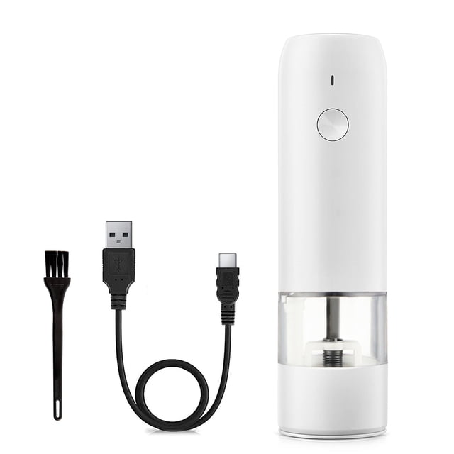Molinillo de pimienta Wosthever Eléctrico Carga USB Blanco 6 Modos