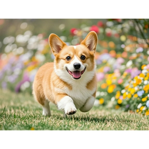 5D Diamond Painting Corgi Diamond Art DIY Kits Full Round Drill Crystal by Number Stitch Embroidery Arts and Crafts for Living Room Home Wall Decor 12x16 inch / 30x40cm