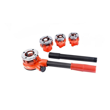 

4 Piece Ratcheting Pipe Threader Tool Ratchet Threading Plumbing Kit