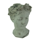 Turning Face Cement Greek Lady Head Planter