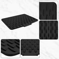 thumbnail image 4 of Silicone Dish Drying Mat for Kitchen Counter, Easy Clean Waterproof Kitchen Mat, Silicone Mat, Fits Under Dish Rack Black 15.7*12.6*0.5 inch, 4 of 6