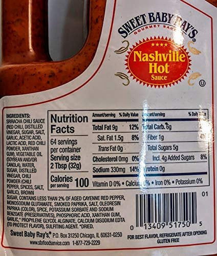 Sweet Baby Ray's Nashville Hot Sauce, 64 fl oz