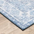 thumbnail image 2 of HomeRoots 509525 2 x 8 ft. Blue & Gray Oriental Power Loom Stain Resistant Runner Area Rug, 2 of 8