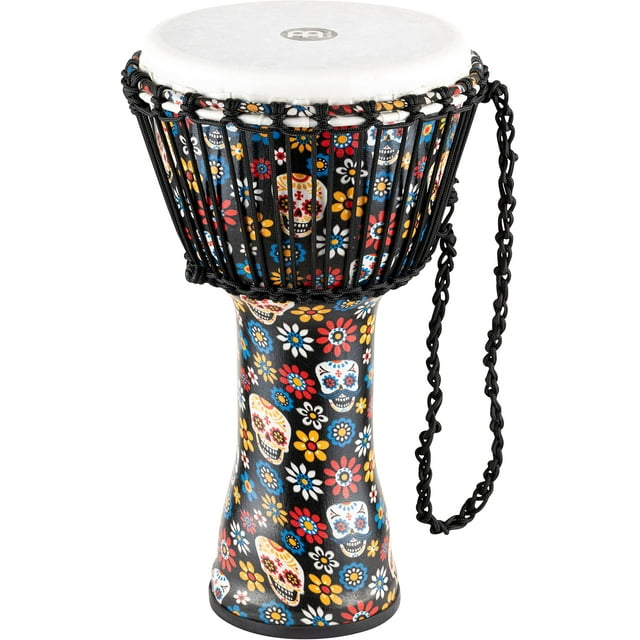 Meinl Percussion Series Travel Djembe Hand Drum Circle Instrument, Synthetic Shell and Head — NOT Made in China — African Mali Weave Rope Tuning, 2-Year Warranty (PADJ7-M-F)