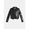thumbnail image 3 of Sofia Jeans Women's Faux Leather Stitch Moto Jacket, Sizes XS-XXL, 3 of 5