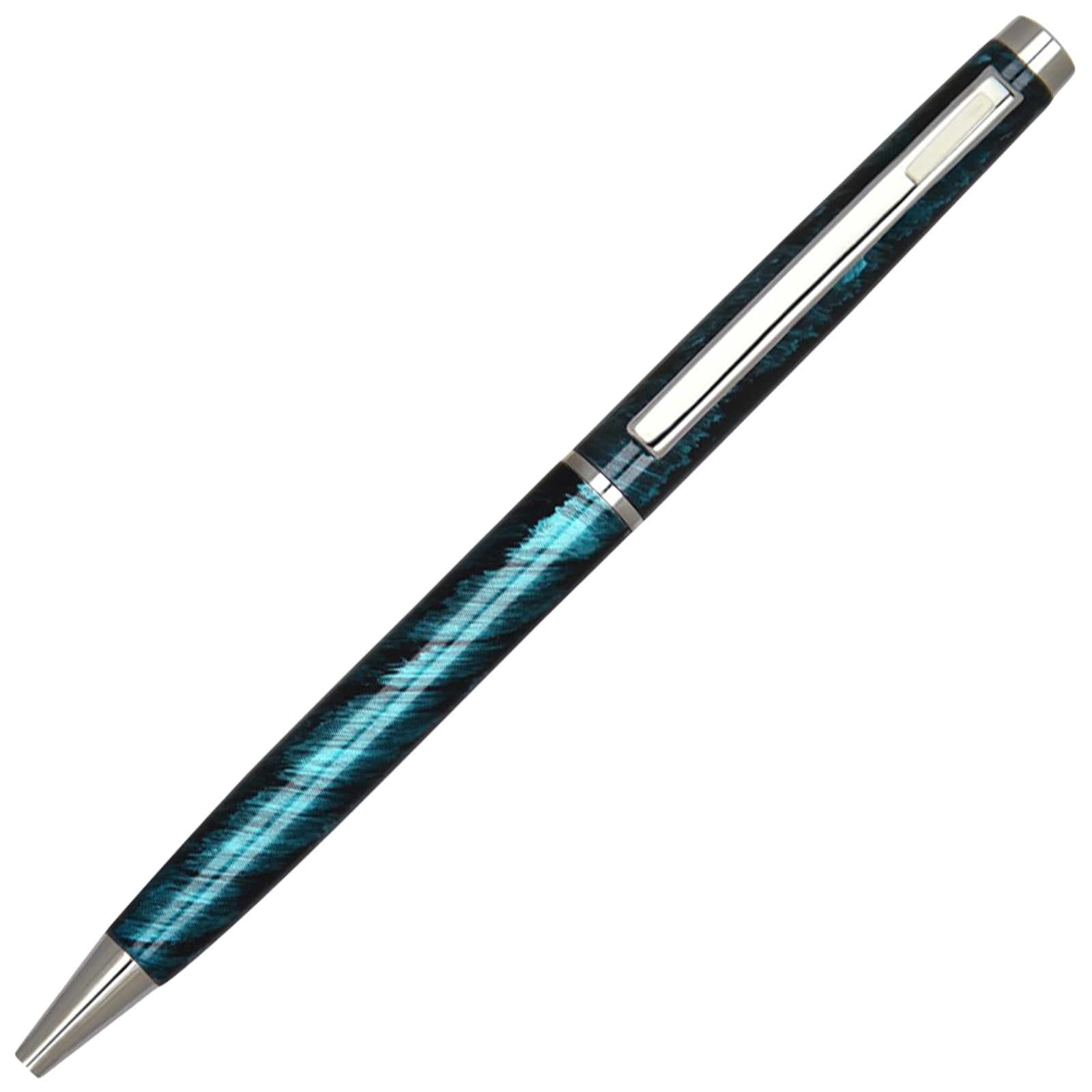 4G Ball Pen - Turquoise with White Accents with Single Gift Box Rosewood