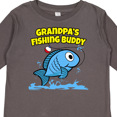 thumbnail image 4 of Inktastic Grandpa's Fishing Buddy (blue) Boys or Girls Long Sleeve Toddler T-Shirt, 4 of 5