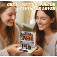 thumbnail image 5 of DIY Miniature House Dollhouse,Coffee Shop Book Kit for Adult and Teens, Dollhouse,Tiny House Bookshelf Decor 3D,Gifts for Family, Friends (Coffe Shop), 5 of 6