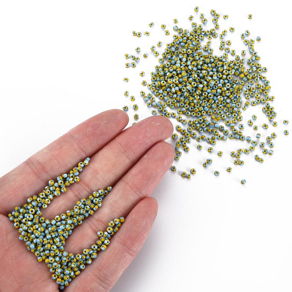 12/0 Glass Seed Beads Opaque Colours Seep Cyan 2mm hole: 0.8mm