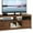 Walnut, variant on Dextrus Farmhouse TV Stand up to 65 inch with Power Outlet, Media Console with Storage Shelves, Grey Wash