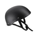 thumbnail image 4 of Casco de motocicleta semiabierto, color negro mate, con carcasa protectora para scooter y bicicleta, 4 of 9