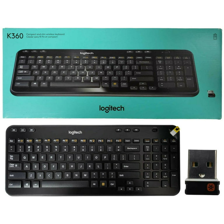 Logitech K360 Clavier Sans Fil Compact pour Windows, Clavier Allemand  QWERTZ - Noir