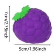 thumbnail image 3 of Grape Squishy Toy , Soft Slow Rising Squeeze Purple Grape Scented  Fruit Fidget Toy Gaint Stress Relief Sensory Toy for Kids & Adults, 3 of 5