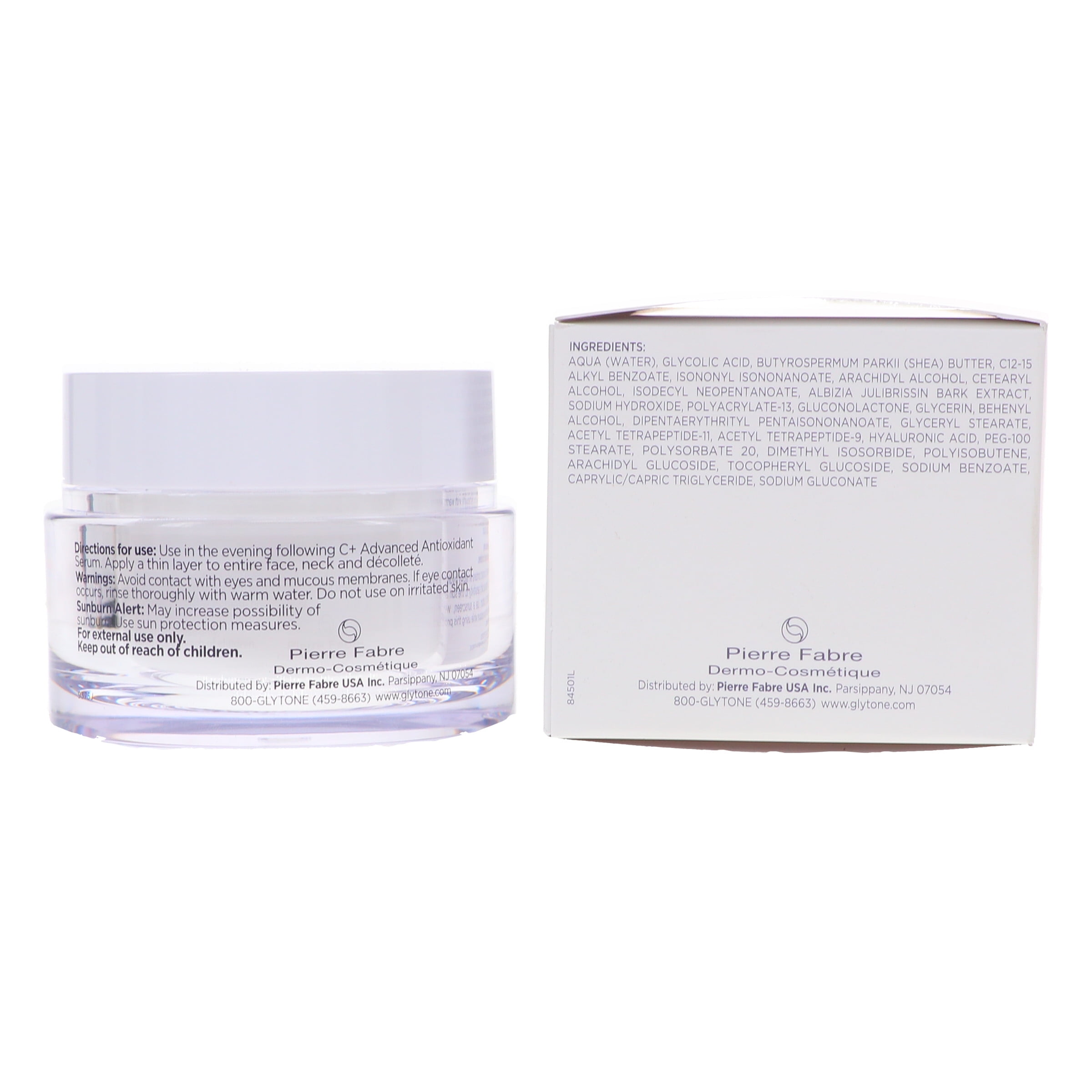 Glytone Age-Defying Peptide+ Overnight Restorative Cream 1.7 oz