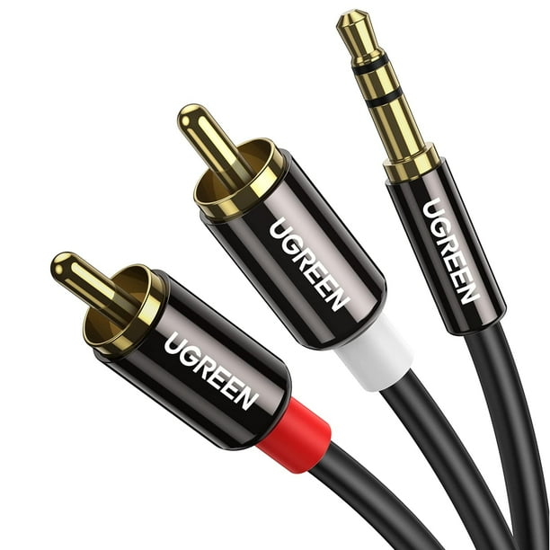 Cable de audio UGREEN de 3,5 mm a RCA macho de 10 pies para altavoz de teléfono