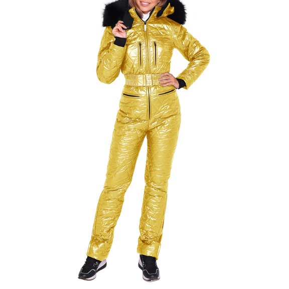 MHFRRA Snowboard Jacket Women Women Fashion Casual Thick Hot Snowboard Skisuit Outdoor Sports Zipper Ski Suit XL