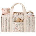 thumbnail image 1 of Organizador para Pañales Blissful Diary Floral con Asas, 1 of 7
