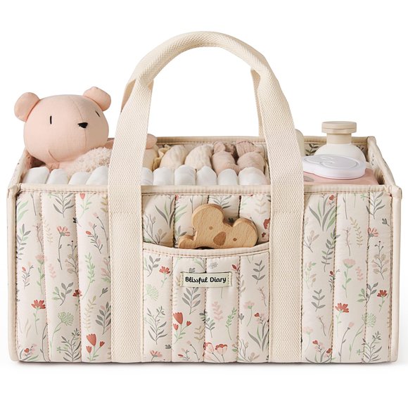 Organizador para Pañales Blissful Diary Floral con Asas
