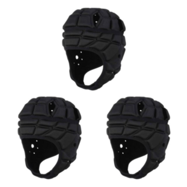 Casco de Rugby Greeniant de esponja a prueba de golpes tamaño libre Negro