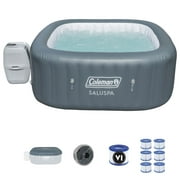 Coleman SaluSpa 4 Person Portable Inflatable Hot Tub and 12 Bestway Filters